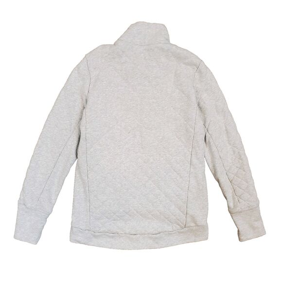 Lululemon Forever Warm Quilted Jacket 8 Grey Quarter Zip Outdoors Athleisure - Picture 2 of 13